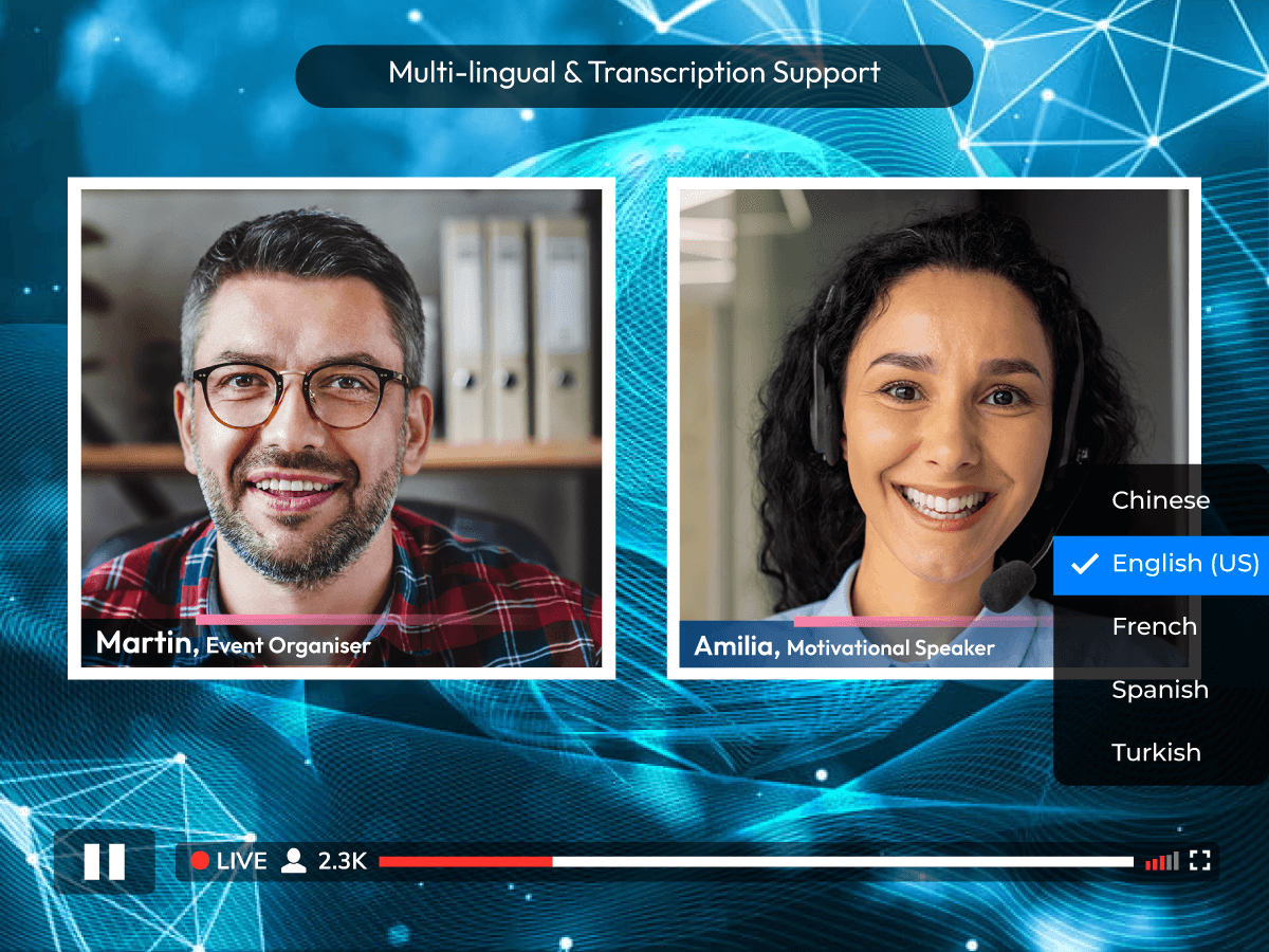 Multi Lingual & Transcription Support